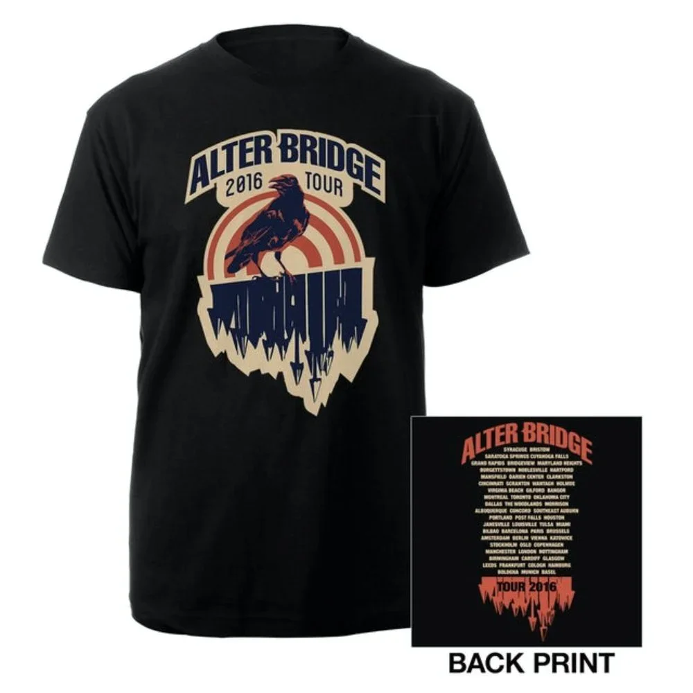 Alter Bridge shirt Small 2016 Tour crow graphic concert band merch two sided - Picture 9 of 9